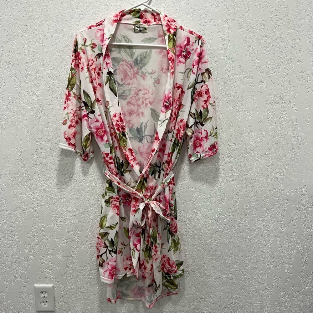Show Me Your MuMu Garden of Blooms Brie Floral Pink Robe Kimono